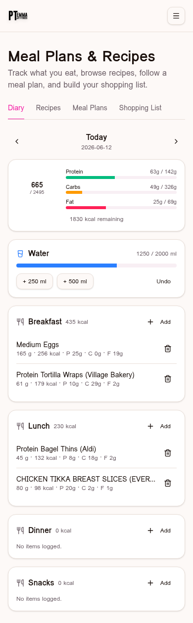 Nutrition that fits your goal